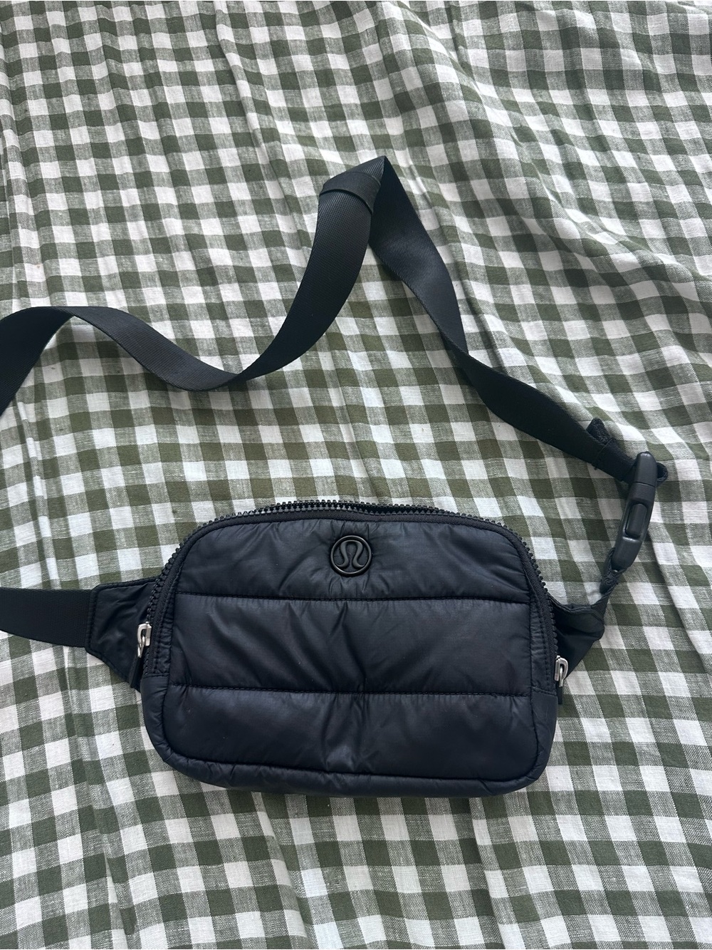 lululemon athletica Black Quilted Waist Bag